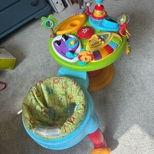 Bright Starts 3-in-1 Around We Go Activity Center & Table, Walker